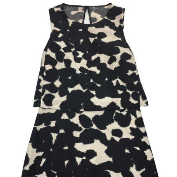 NWT BANANA REPUBLIC Layered Flounce Hem A-Line Dress Sz 2 Open Back - Picture 7 of 15